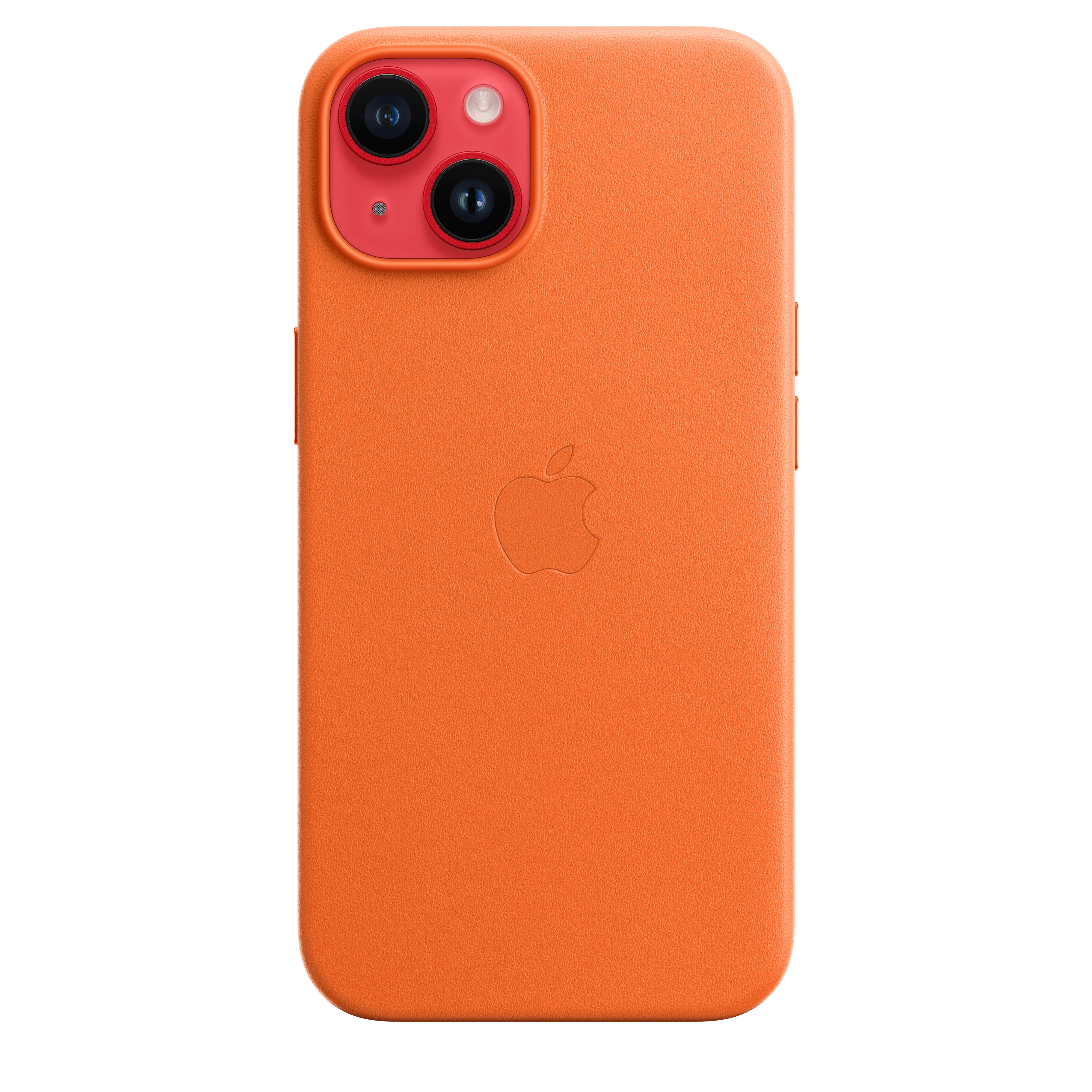 iPhone 14 Leather Case with MagSafe - Orange - Image 5