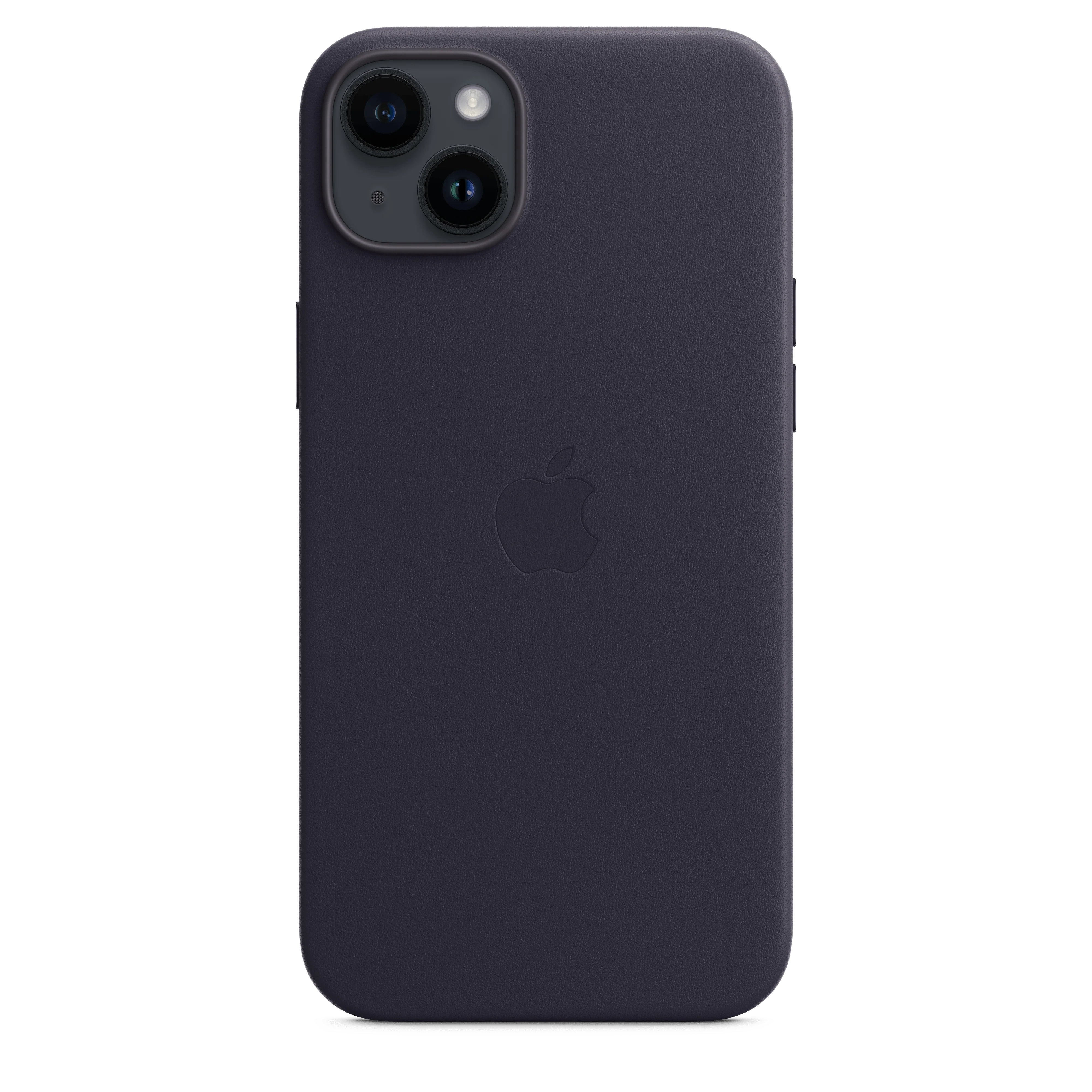 iPhone 14 Plus Leather Case with MagSafe - Midnight - Image 2