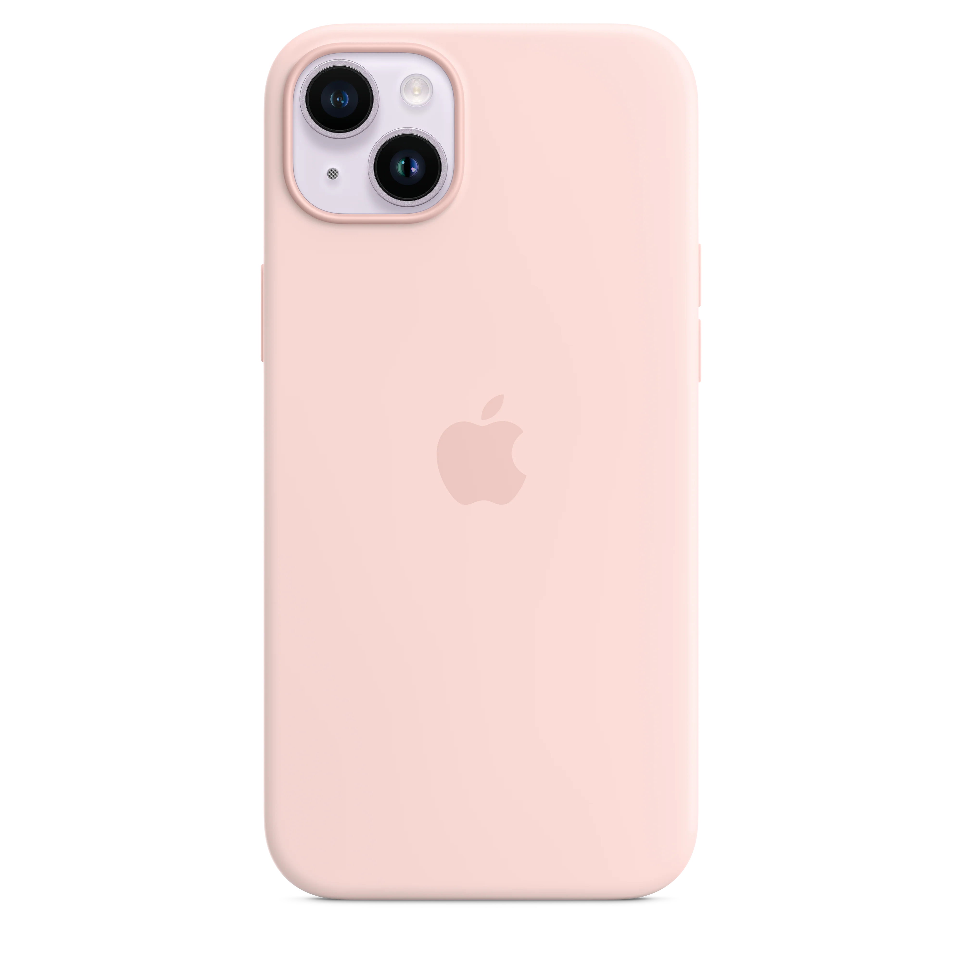 iPhone 14 Plus Silicone Case with MagSafe - Chalk Pink - Image 2