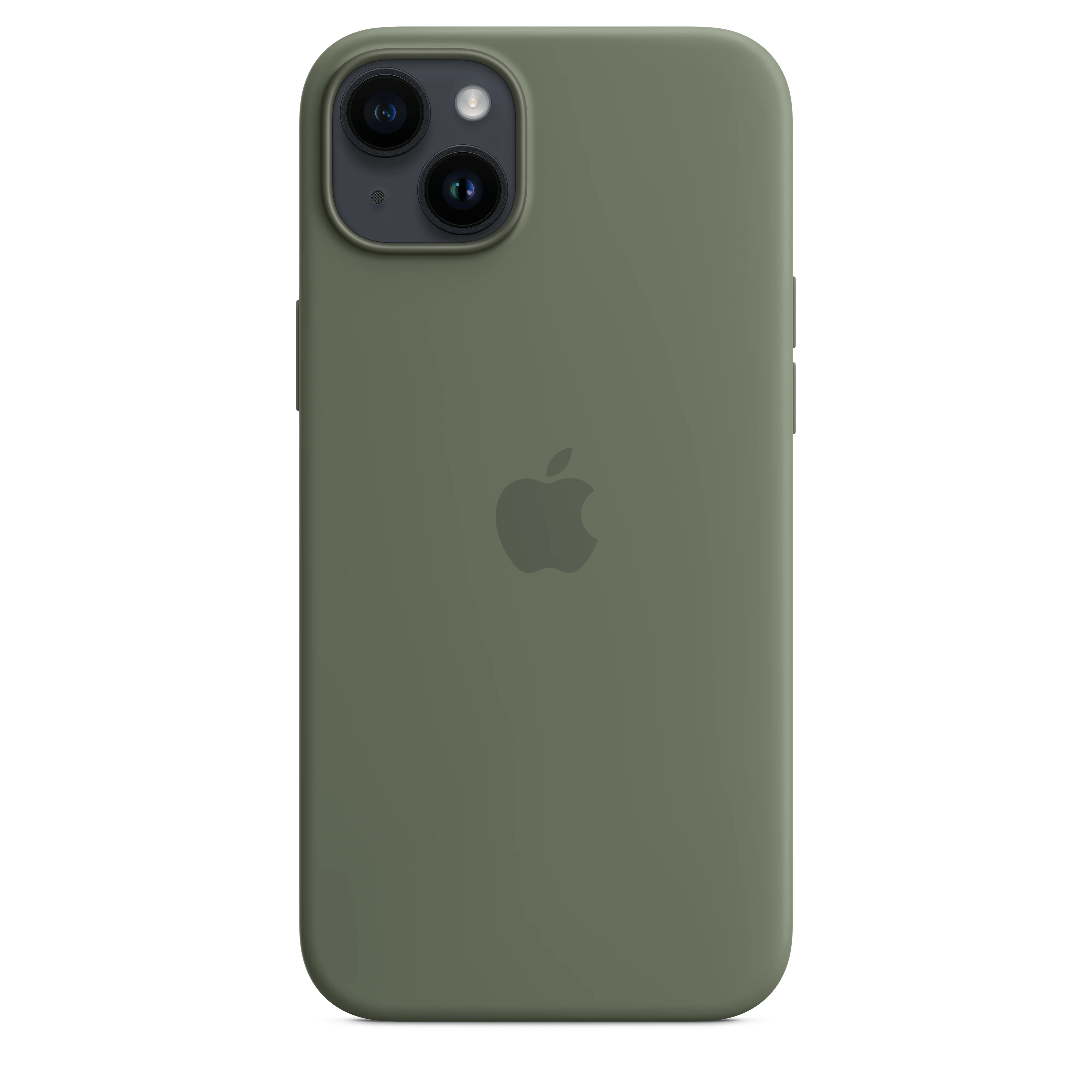 iPhone 14 Plus Silicone Case with MagSafe - Olive - Image 4