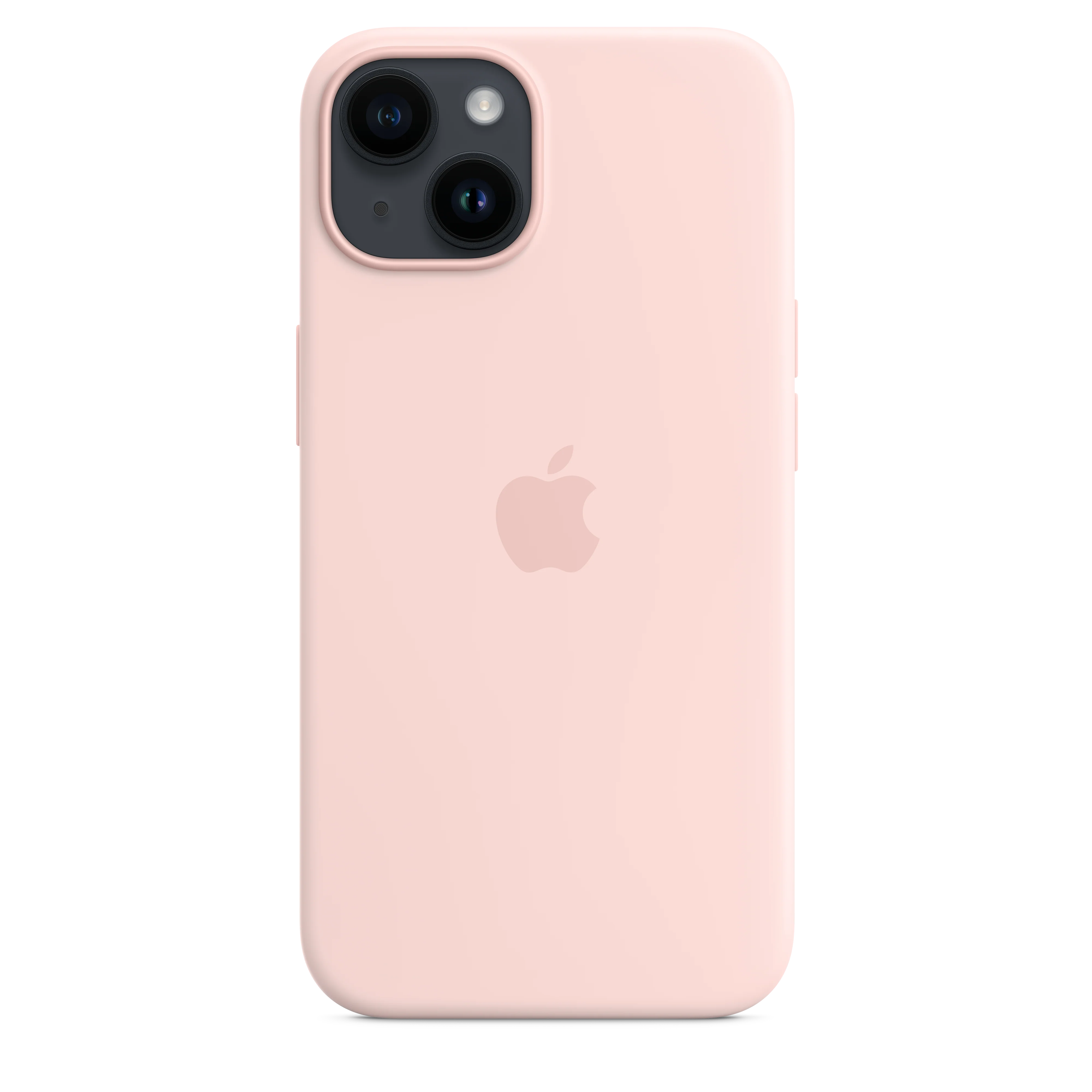 iPhone 14 Silicone Case with MagSafe - Chalk Pink - Image 3