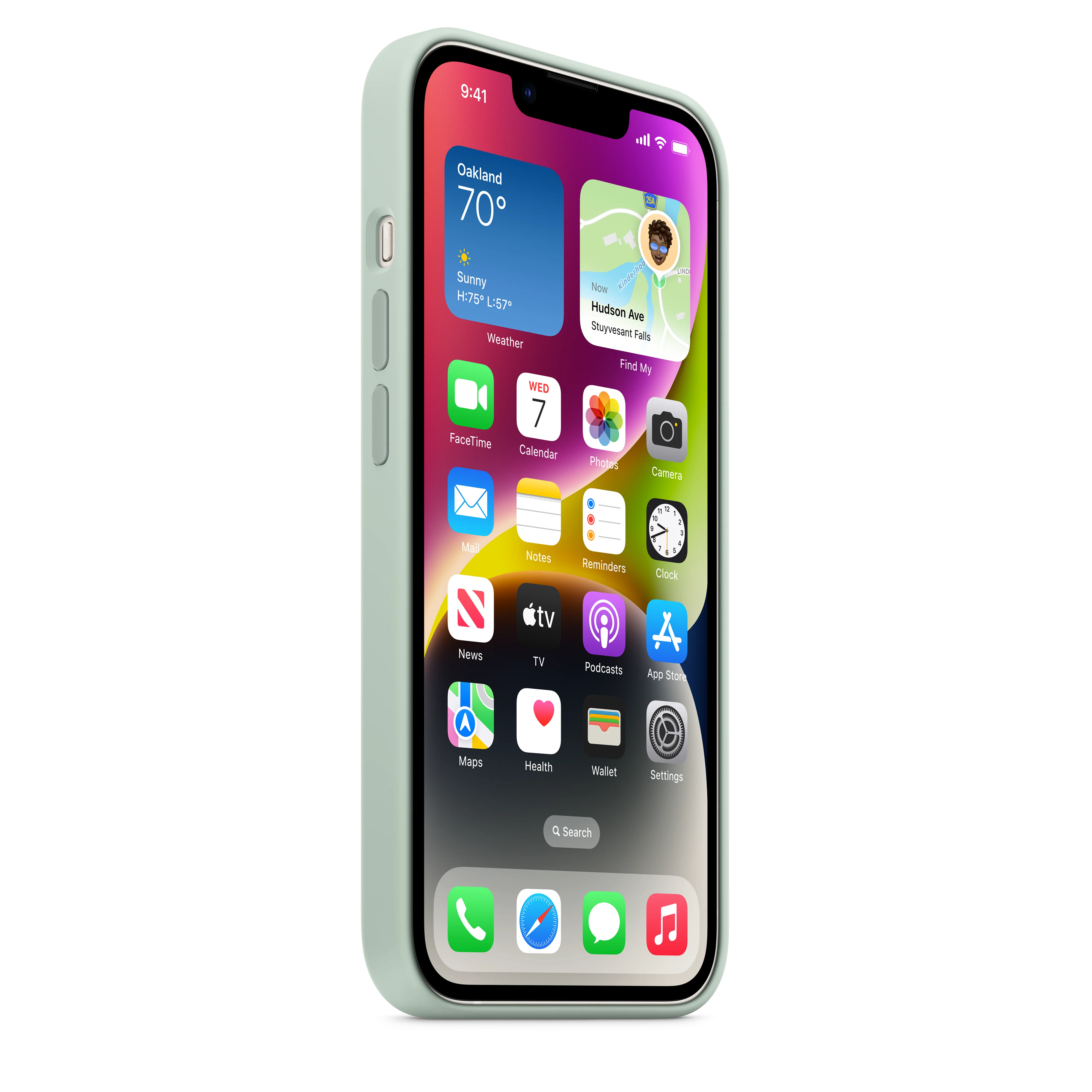 iPhone 14 Silicone Case with MagSafe - Succulent - Image 7