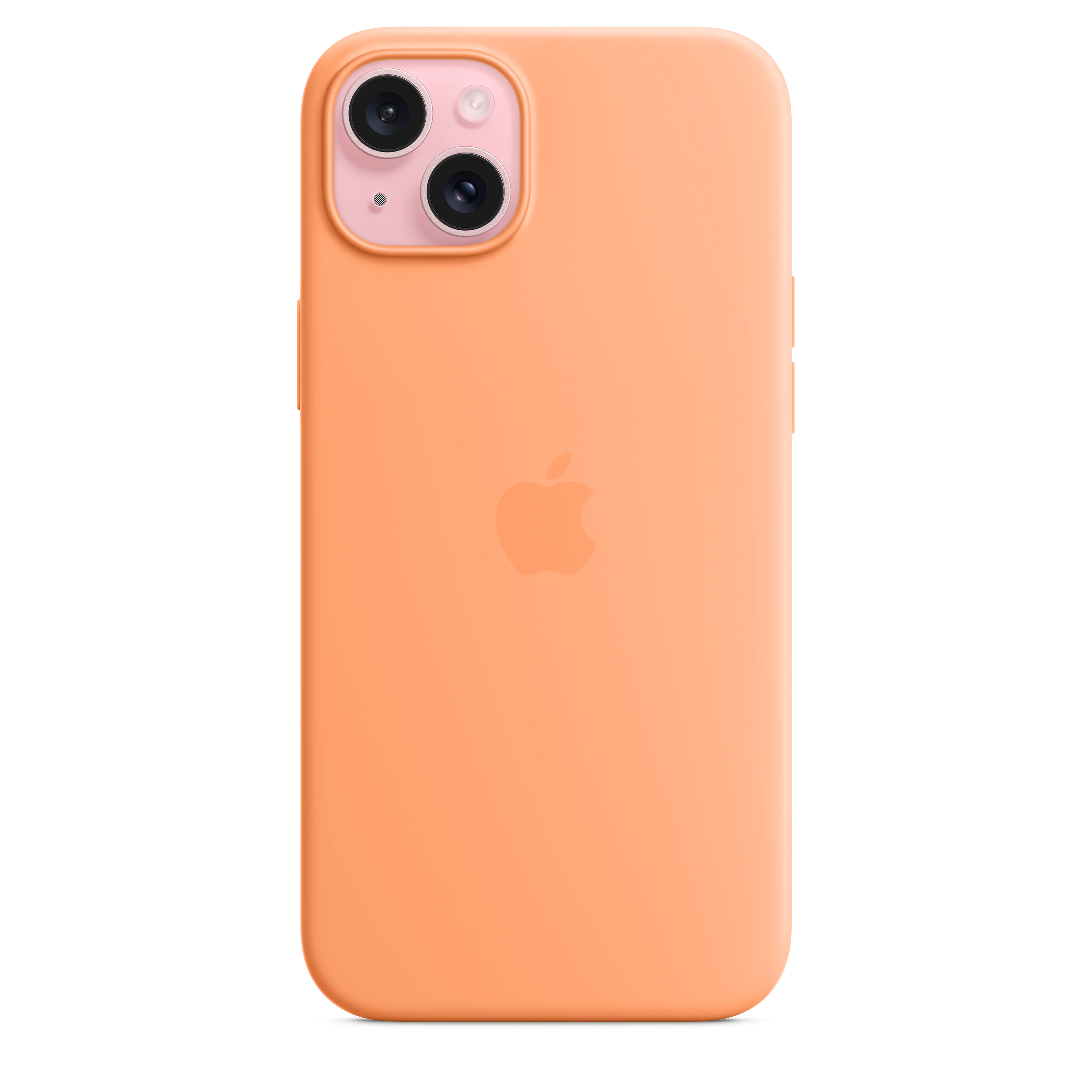 iPhone 15 Plus Silicone Case with MagSafe - Orange Sorbet - Image 2