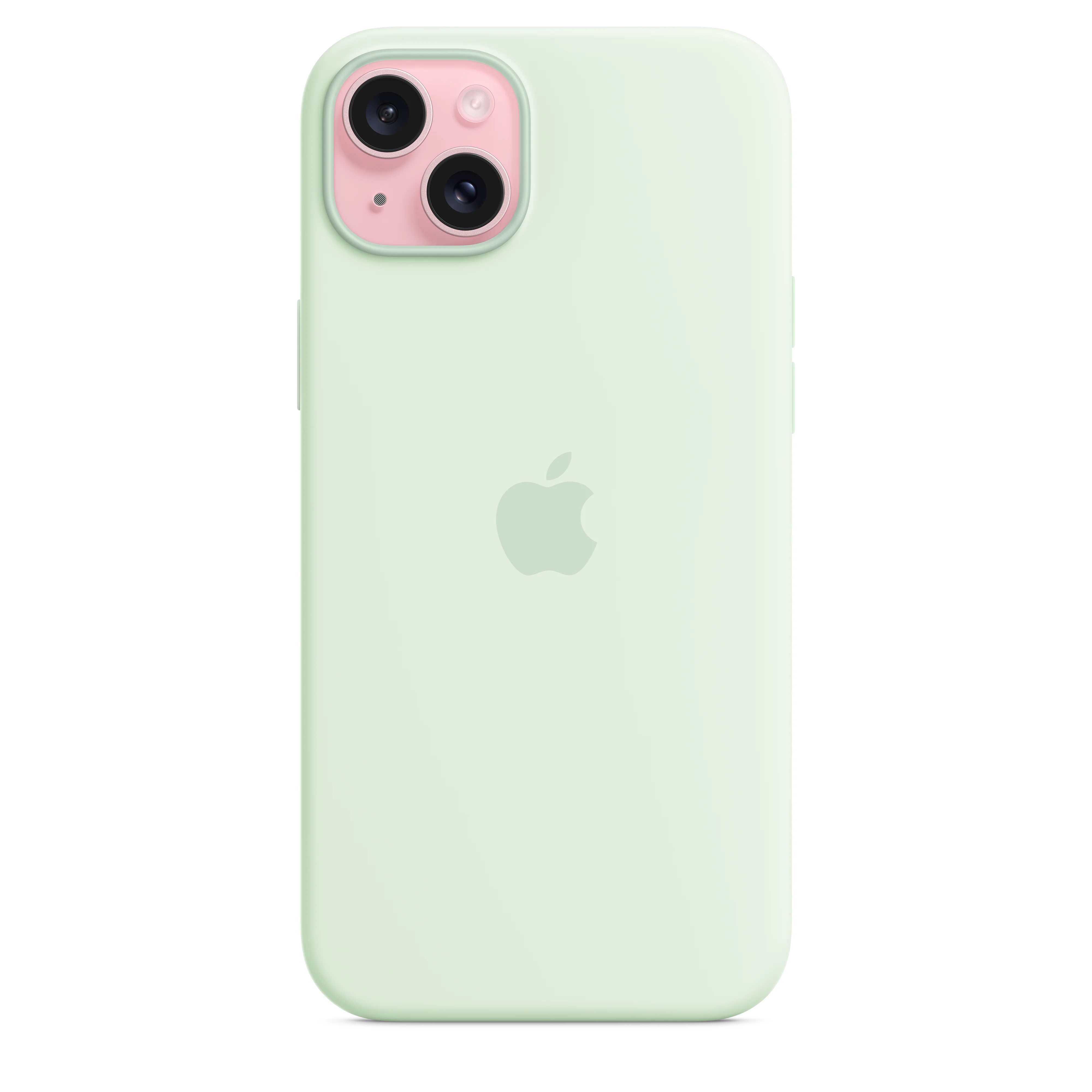 iPhone 15 Plus Silicone Case with MagSafe - Soft Mint - Image 2