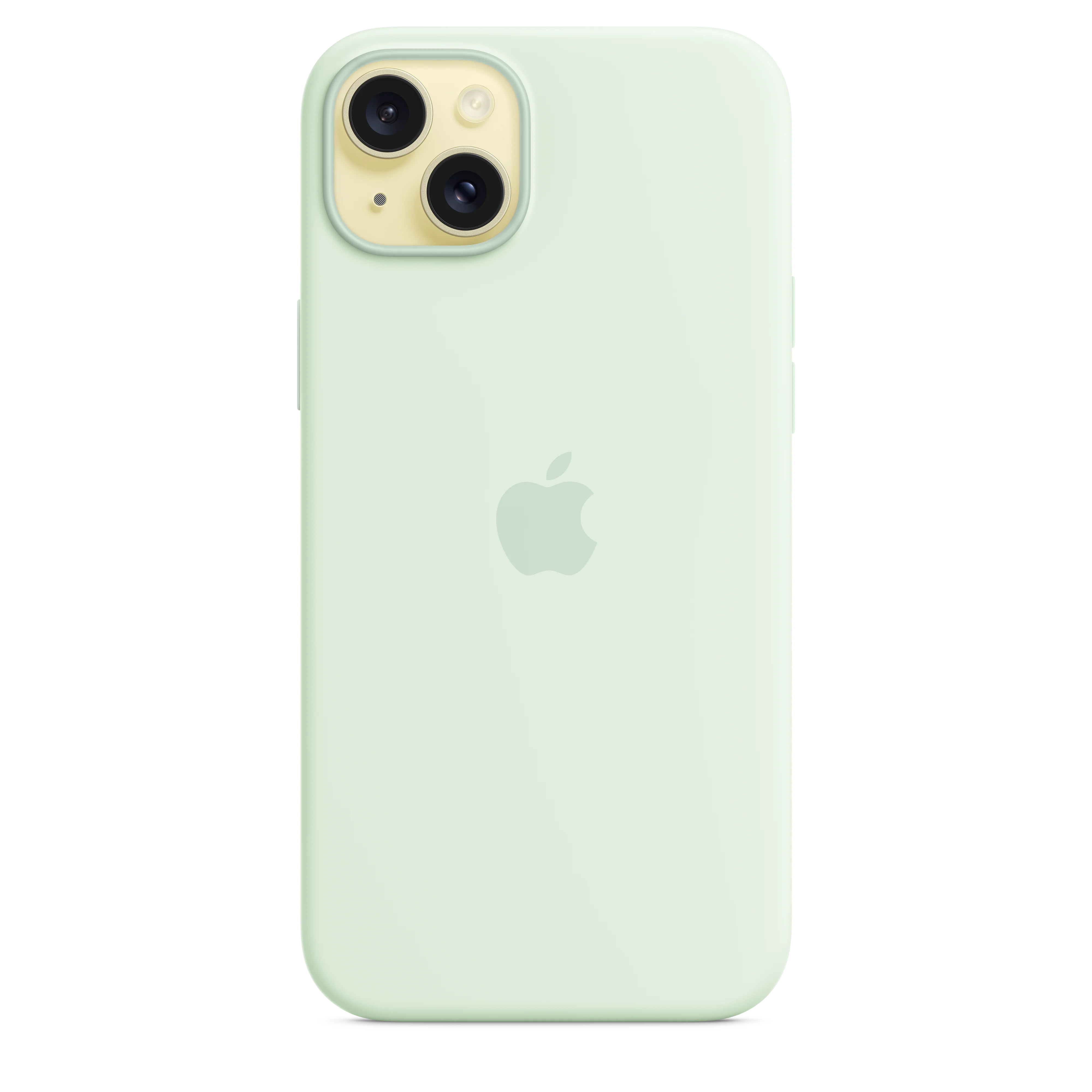 iPhone 15 Plus Silicone Case with MagSafe - Soft Mint - Image 3