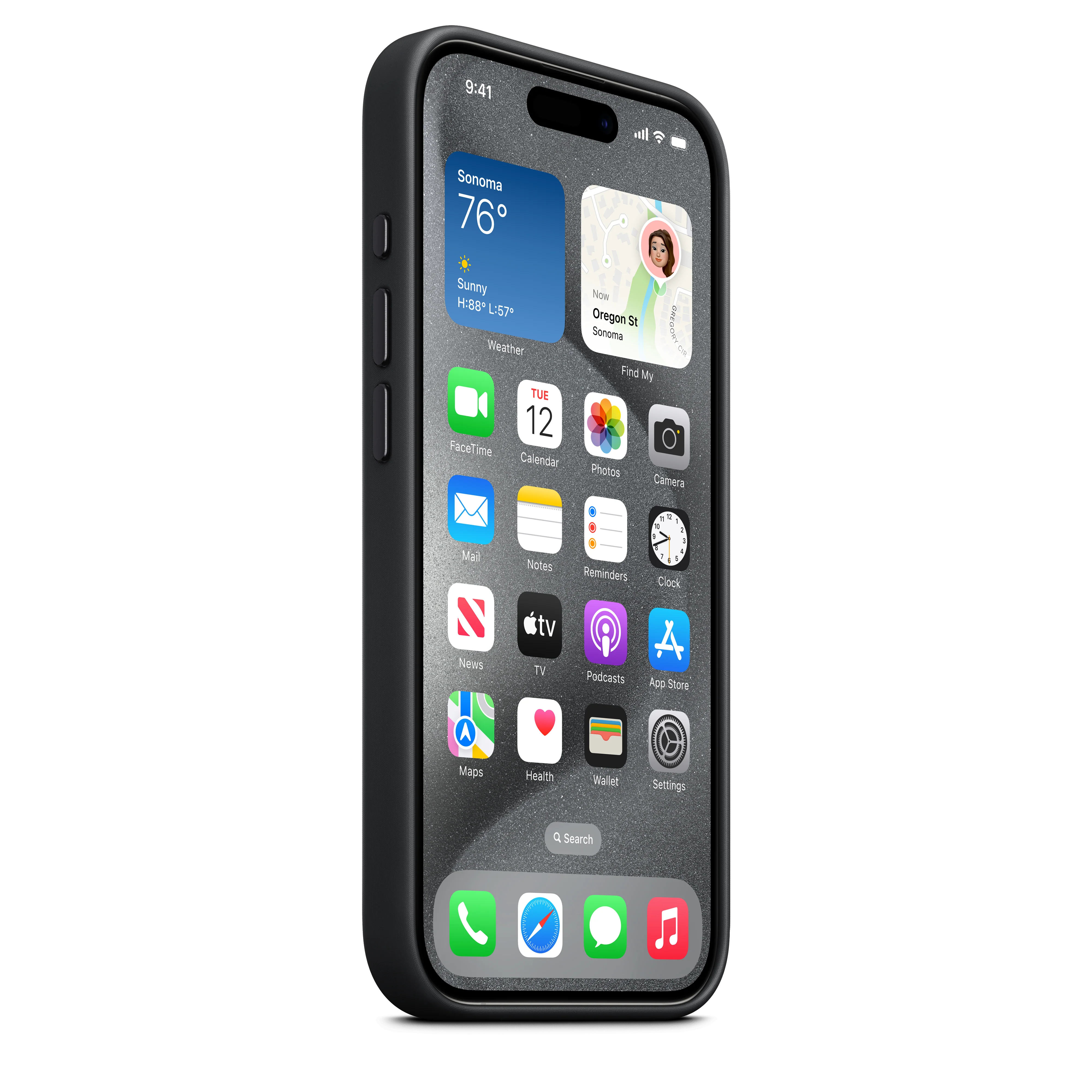 iPhone 15 Pro FineWoven Case with MagSafe - Black - Image 6