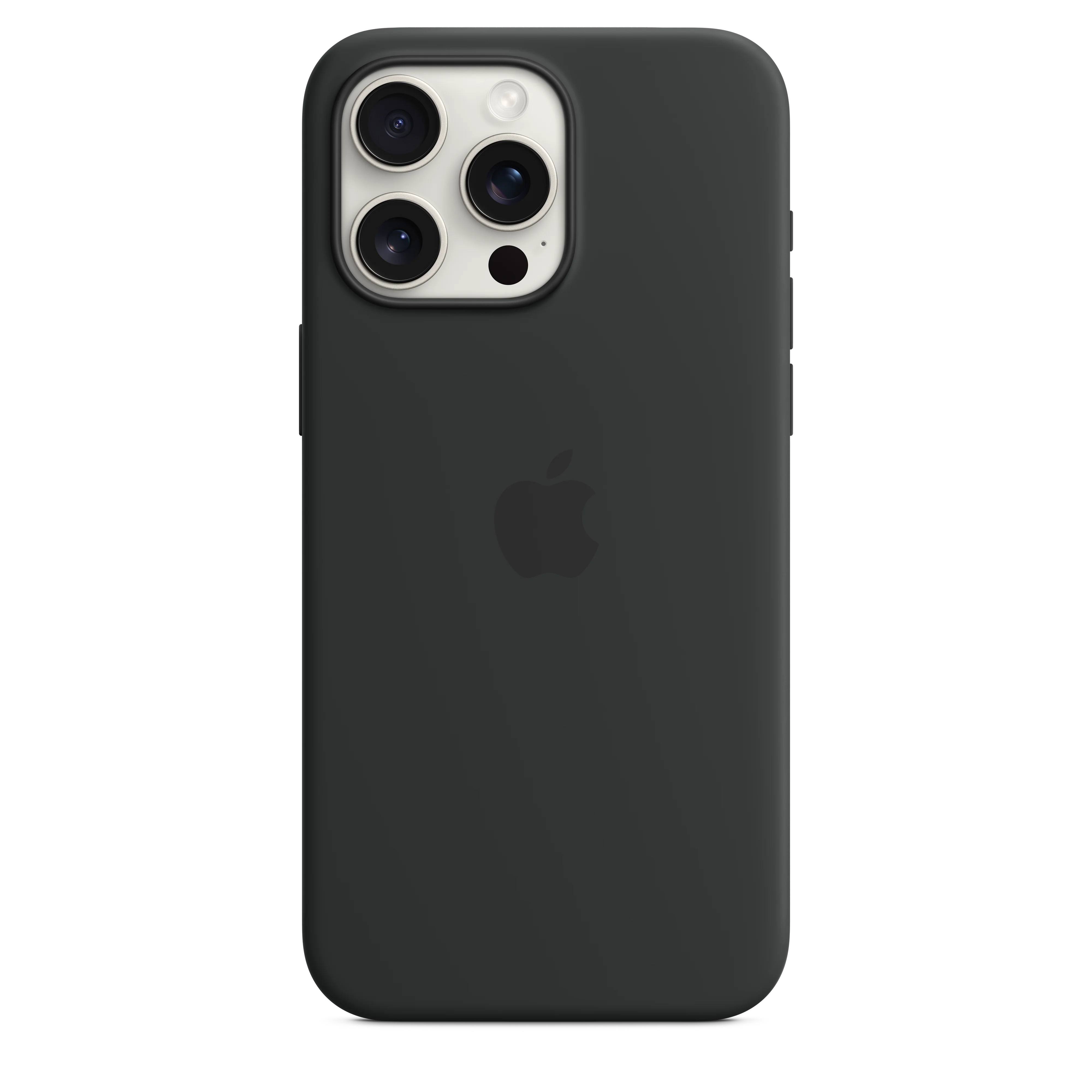 iPhone 15 Pro Max Silicone Case with MagSafe - Black - Image 3