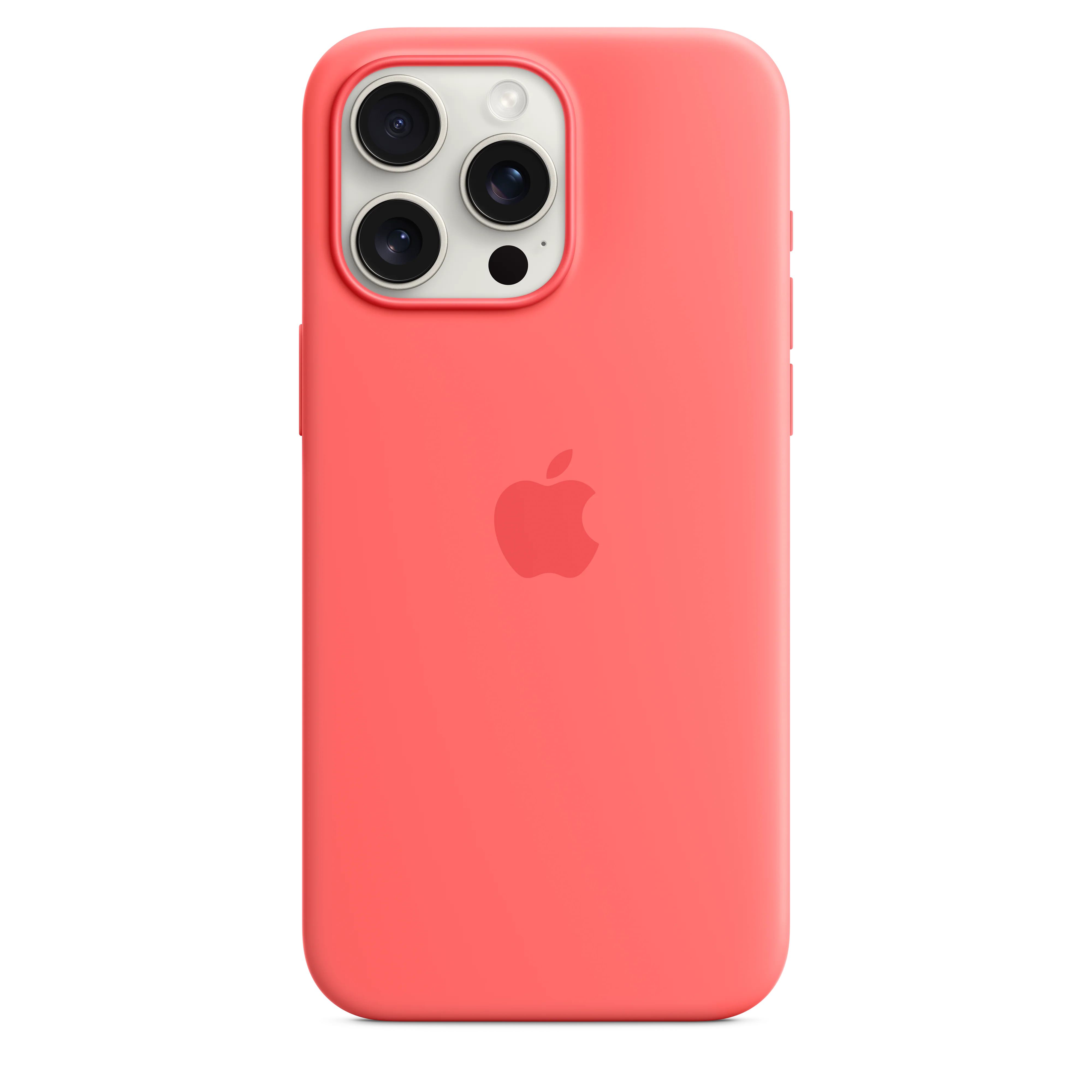iPhone 15 Pro Max Silicone Case with MagSafe - Guava - Image 3