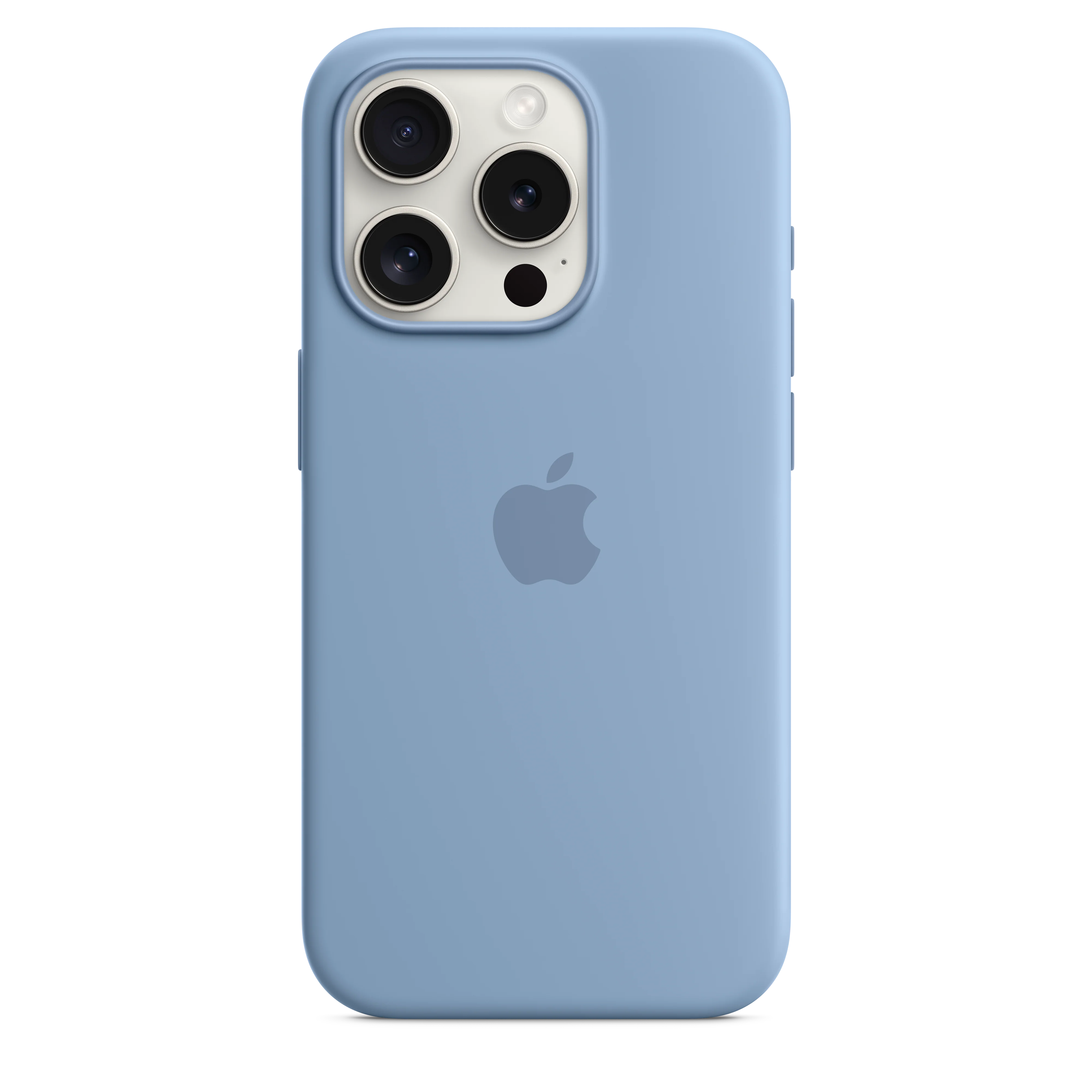 iPhone 15 Pro Silicone Case with MagSafe - Winter Blue - Image 3