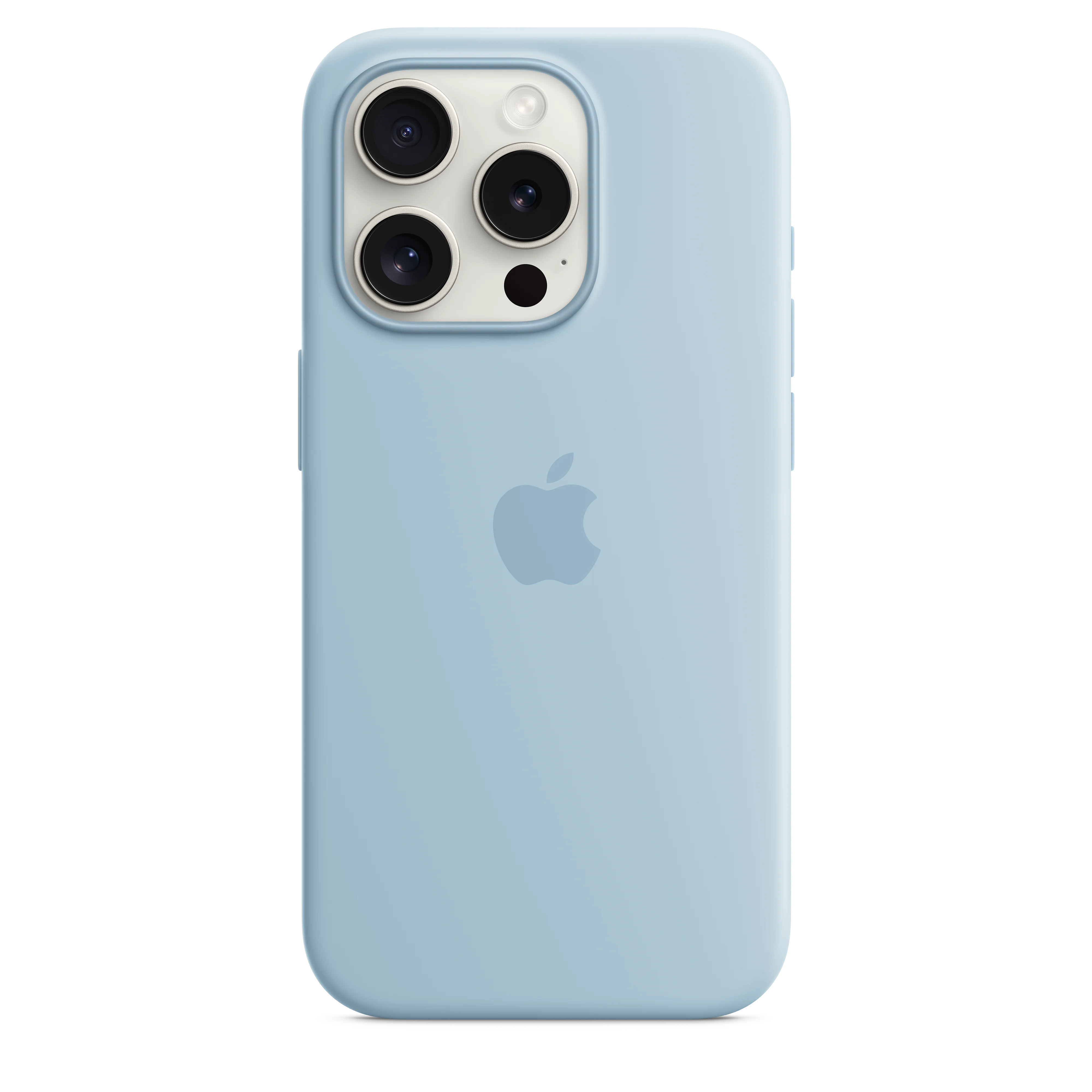 iPhone 15 Pro Silicone Case with MagSafe - Light Blue - Image 3