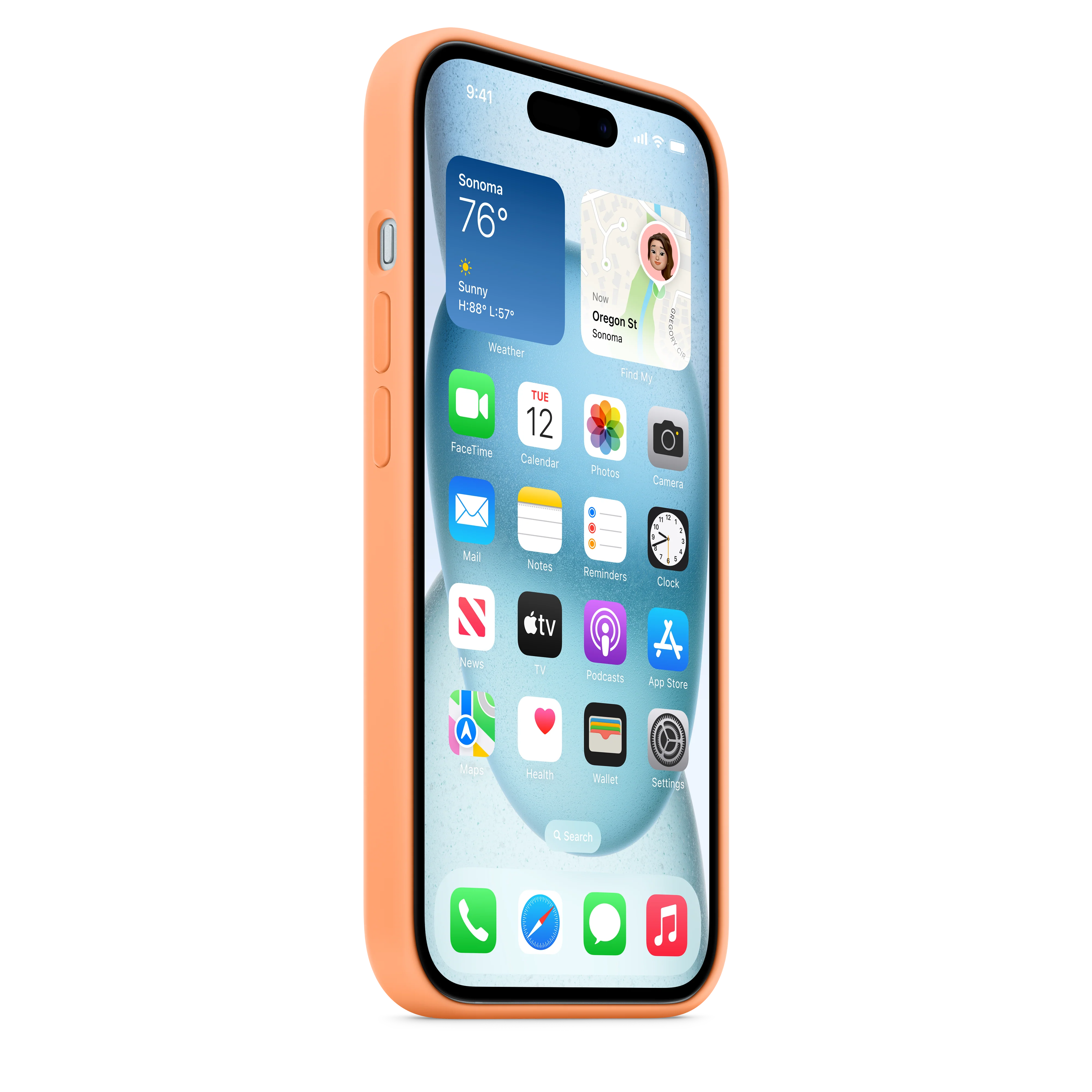 iPhone 15 Silicone Case with MagSafe - Orange Sorbet - Image 7