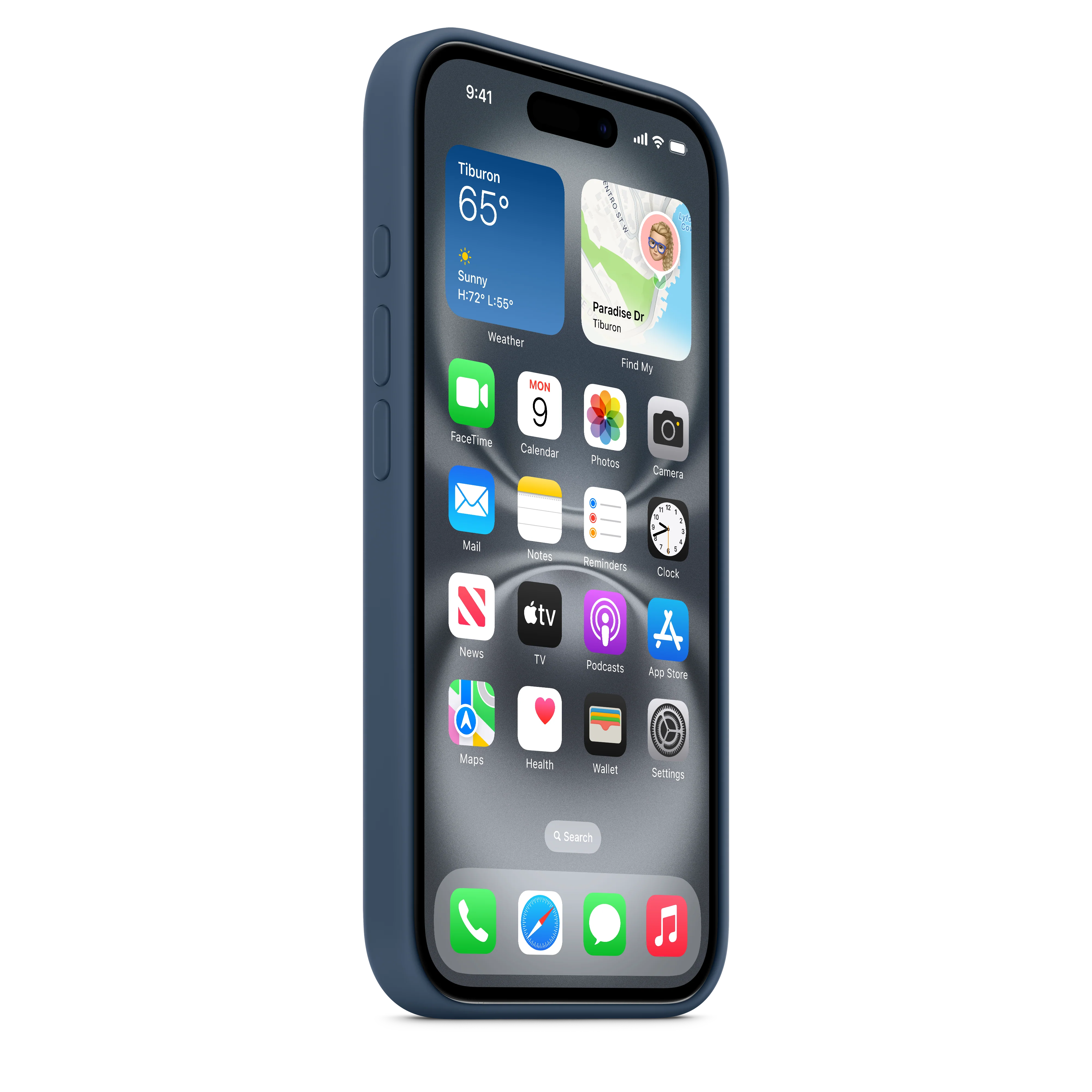 iPhone 16 Silicone Case with MagSafe - Denim - Image 5