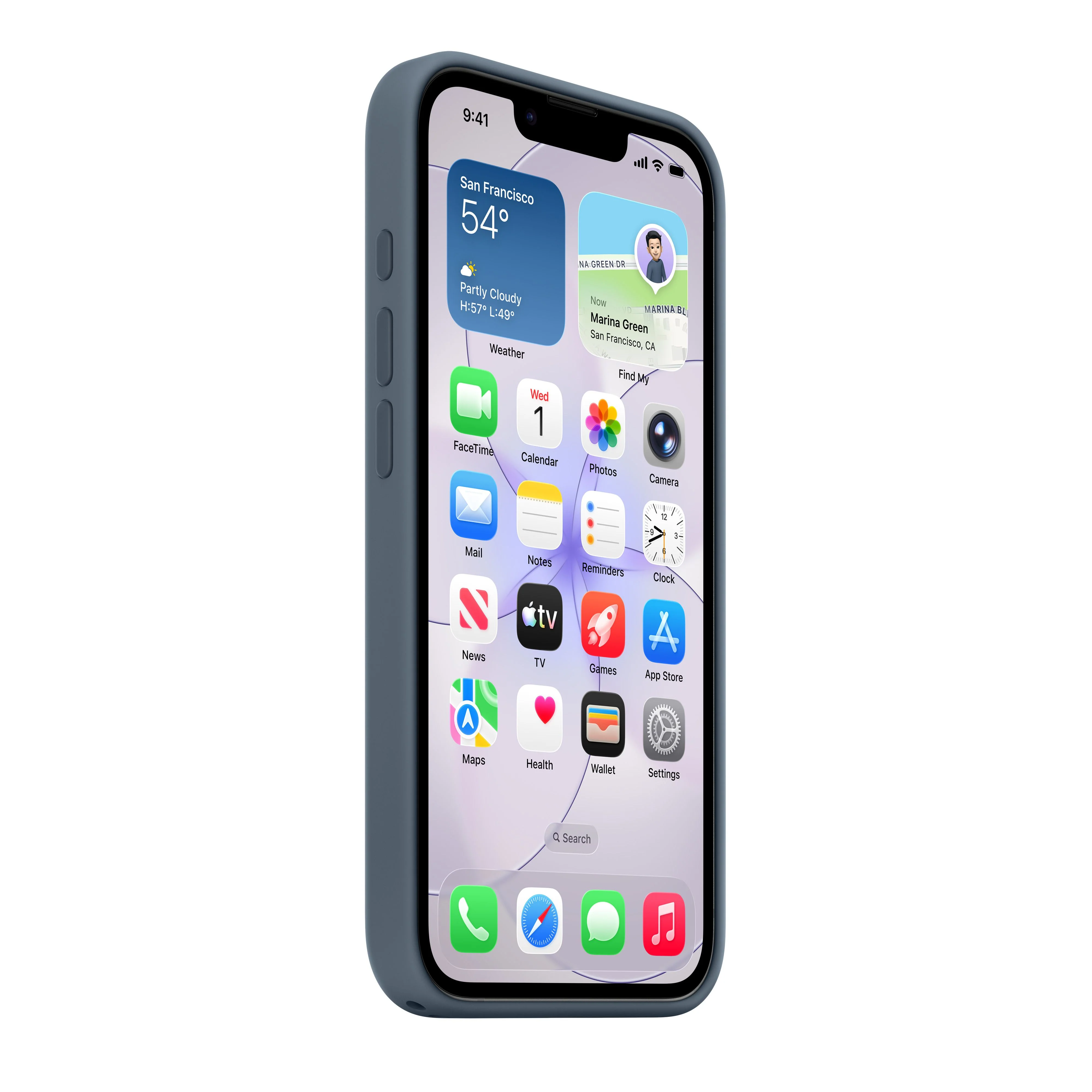 iPhone 17e Silicone Case with MagSafe – Anchor Blue - Image 4