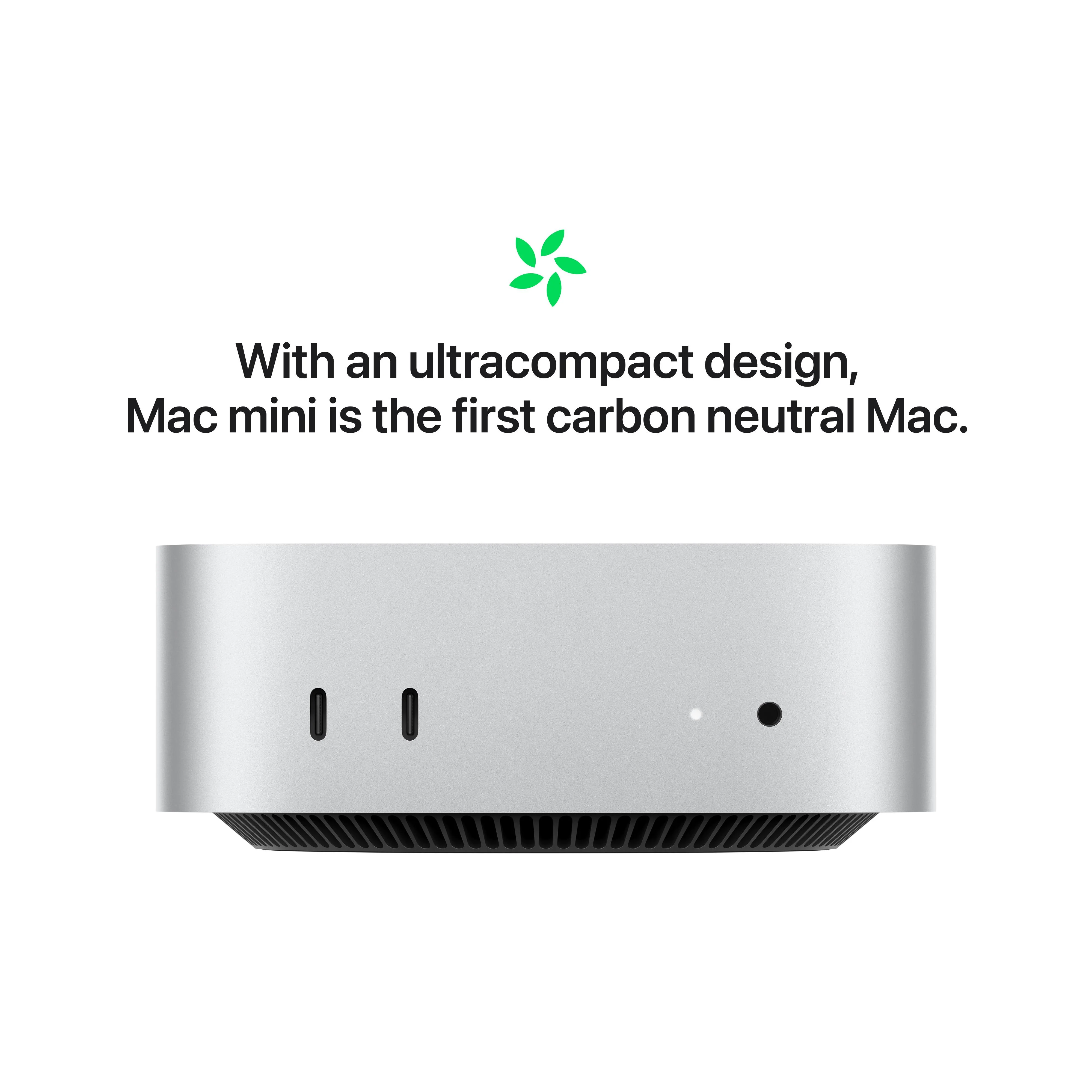 Mac mini: Apple M4 chip with 10-core CPU and 10-core GPU, 512GB SSD - Silver - Image 5