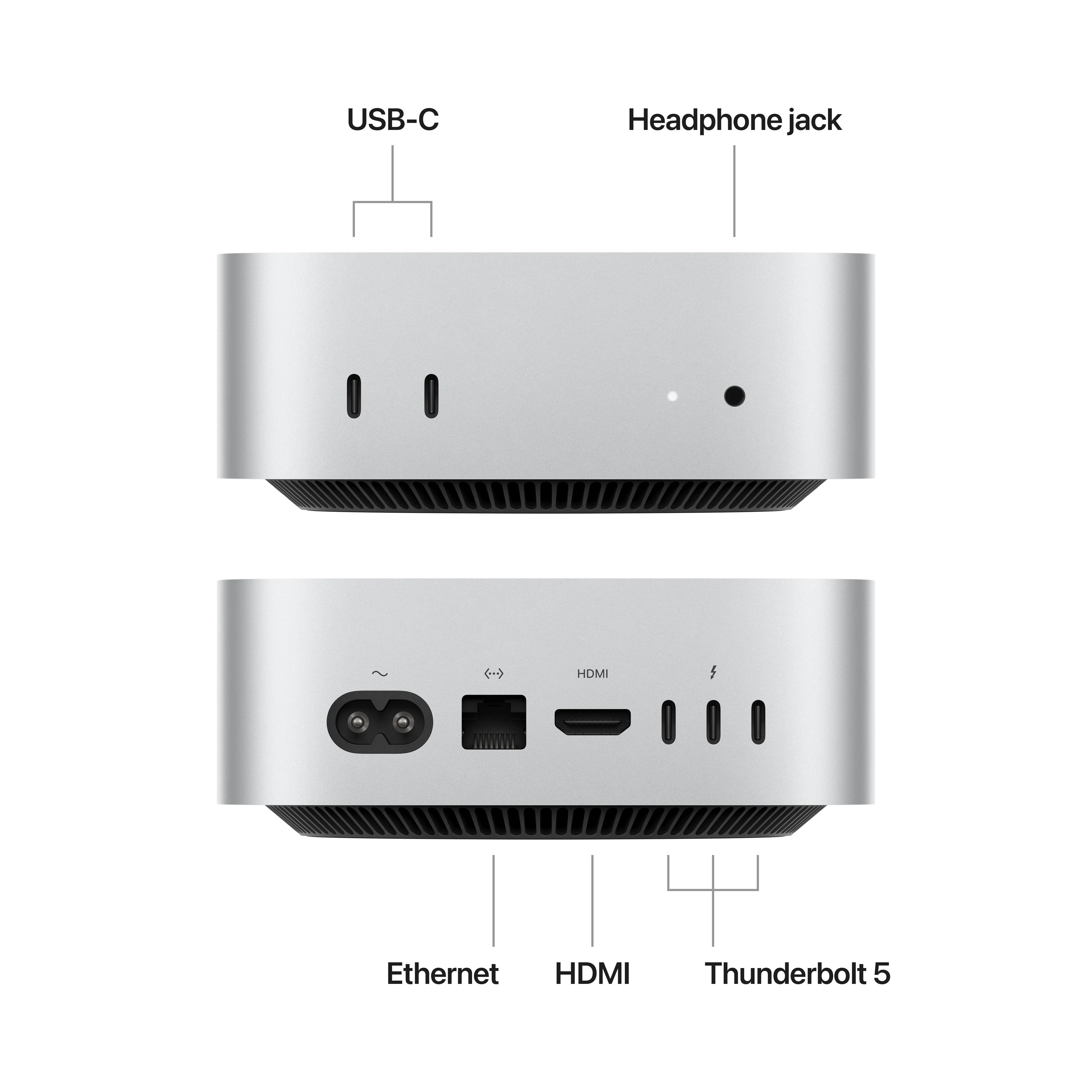 Mac mini: Apple M4 Pro chip with 12‑core CPU and 16‑core GPU, 512GB SSD - Silver - Image 2