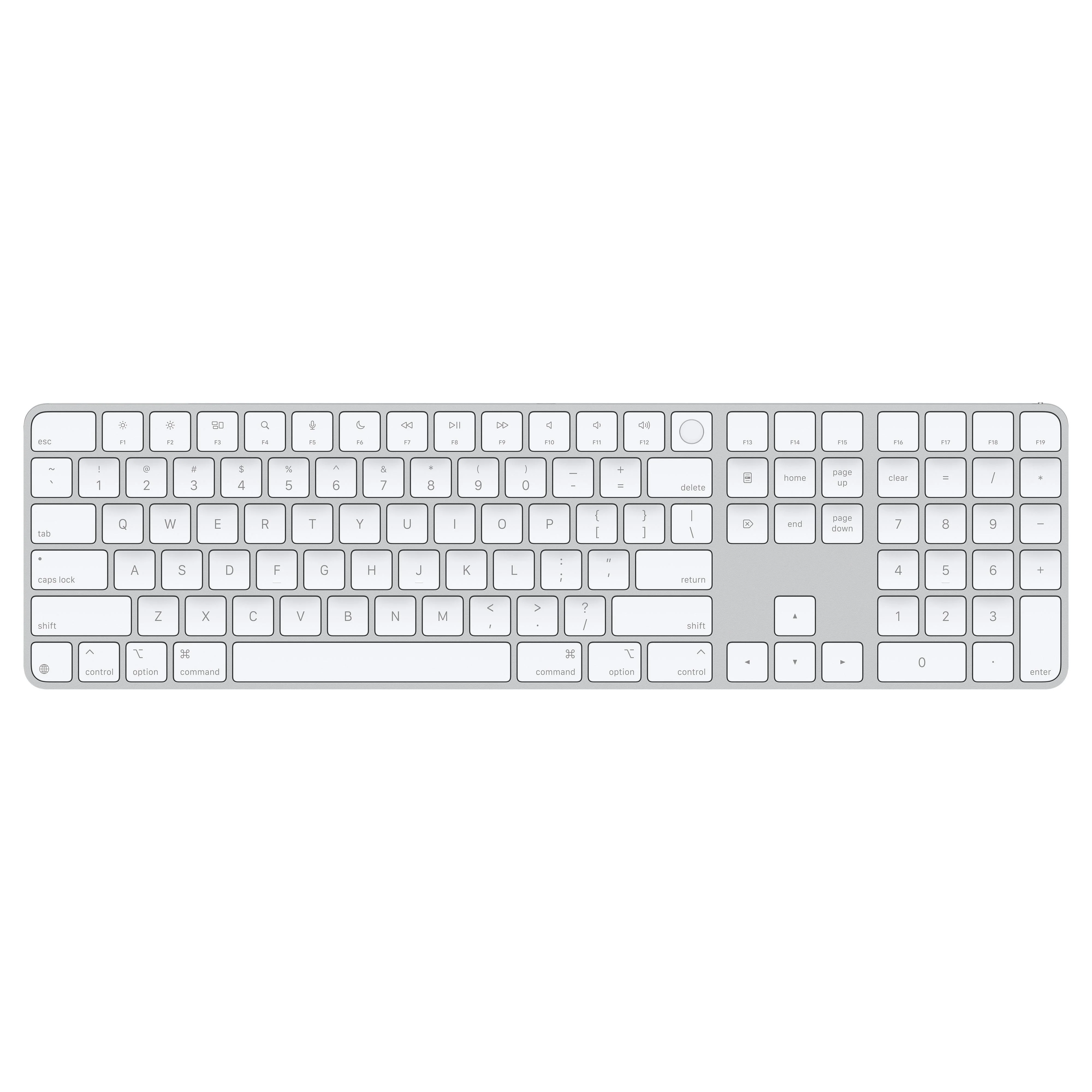 Magic Keyboard with Touch ID for Mac models with Apple silicon - US English - White Keys