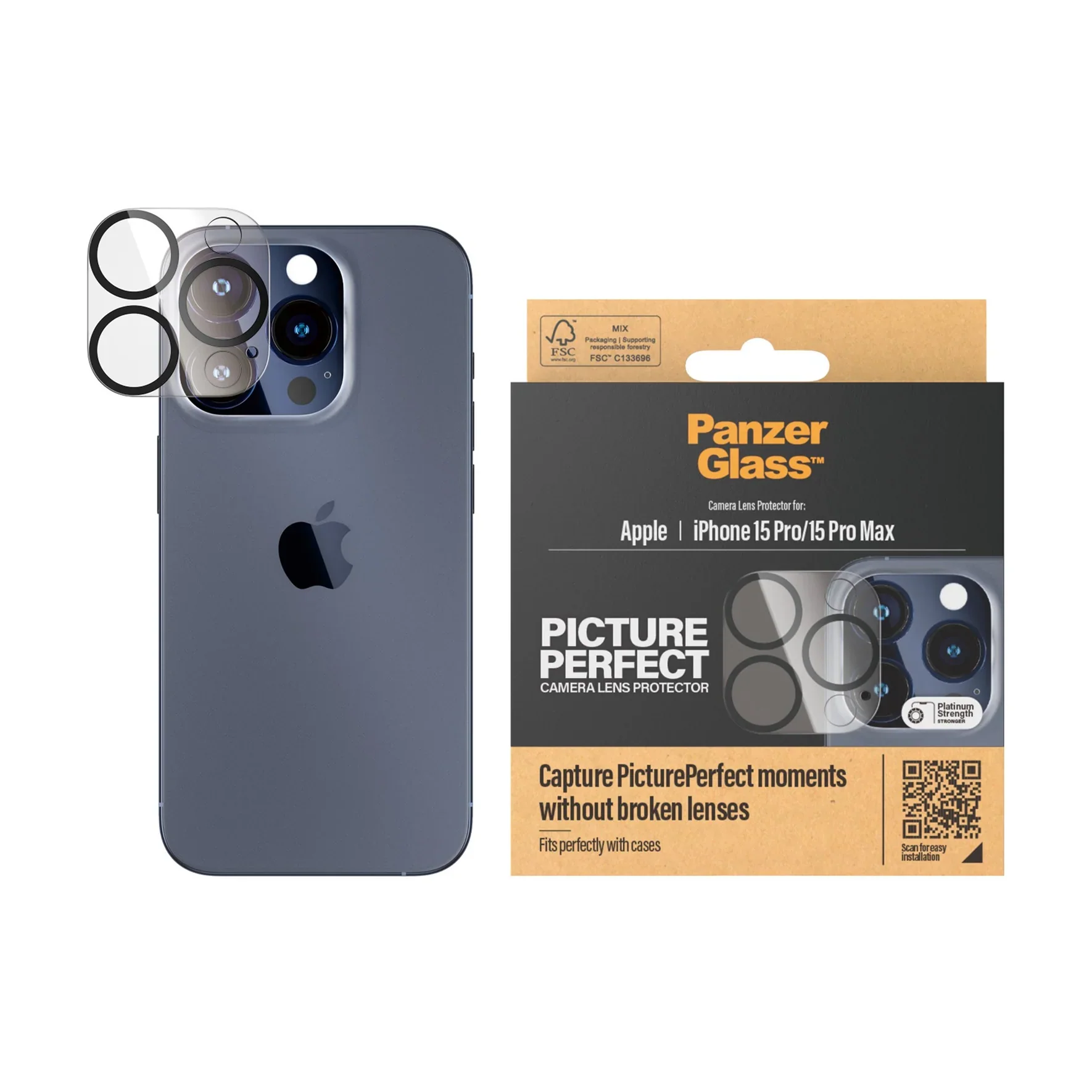 PanzerGlass Camera Lens Protector for iPhone 15 Pro / iPhone 15 Pro Max - Image 2