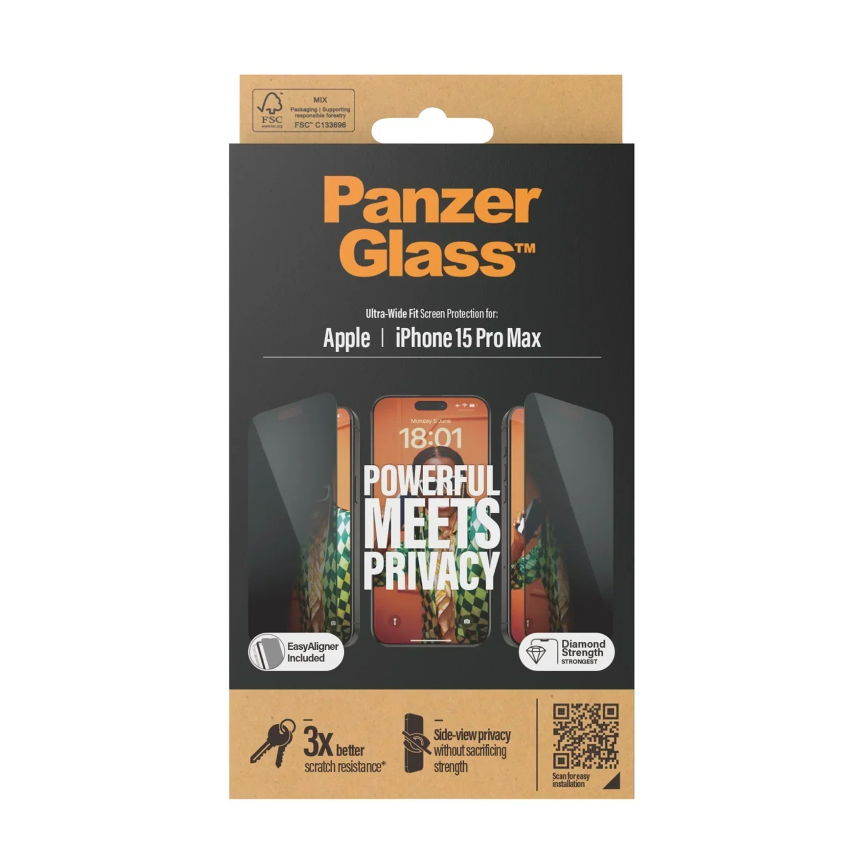 PanzerGlass UWF Glass for iPhone 15 Pro Max (Privacy) - Image 3