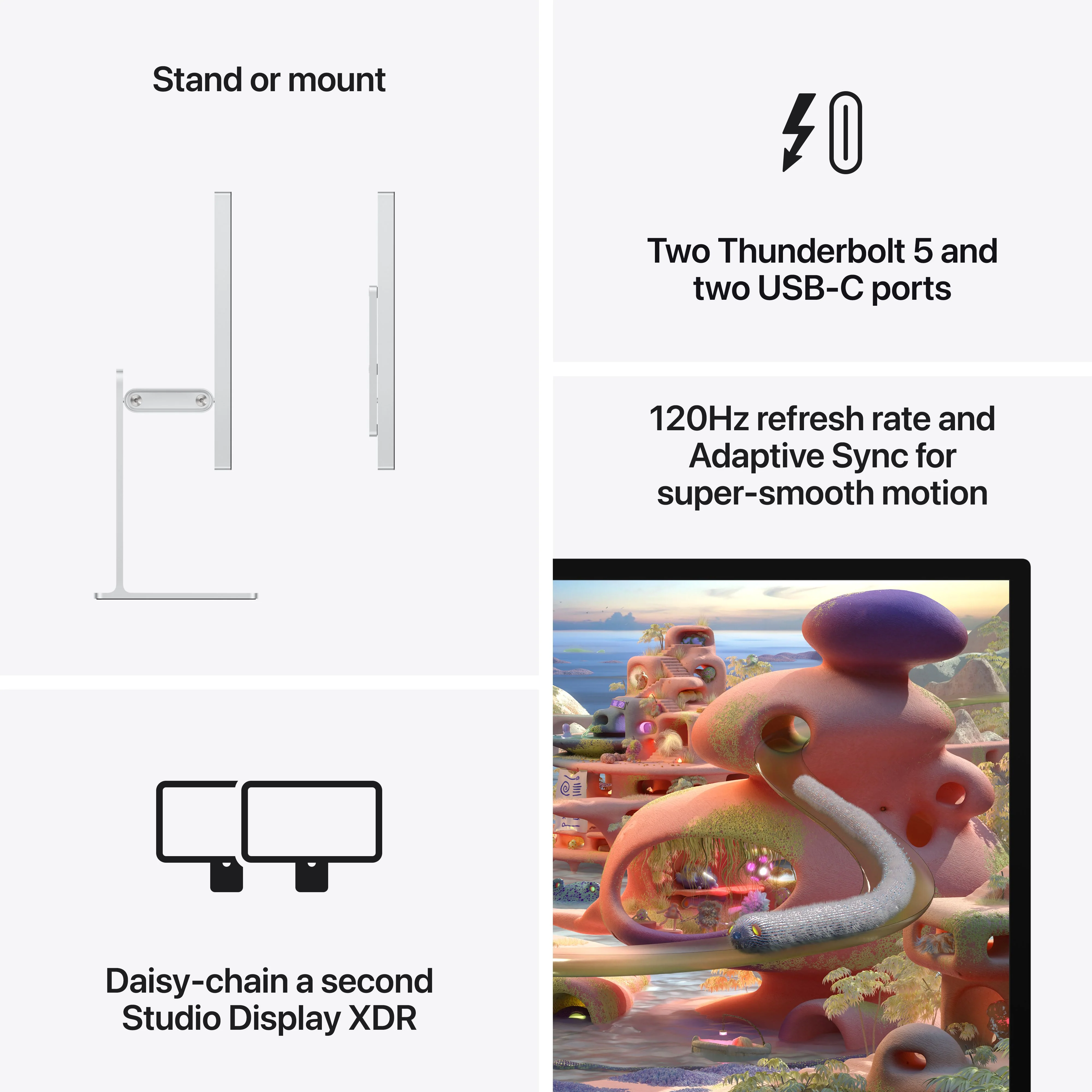 Studio Display XDR - Nano-texture glass - Tilt- and height-adjustable stand - Image 8