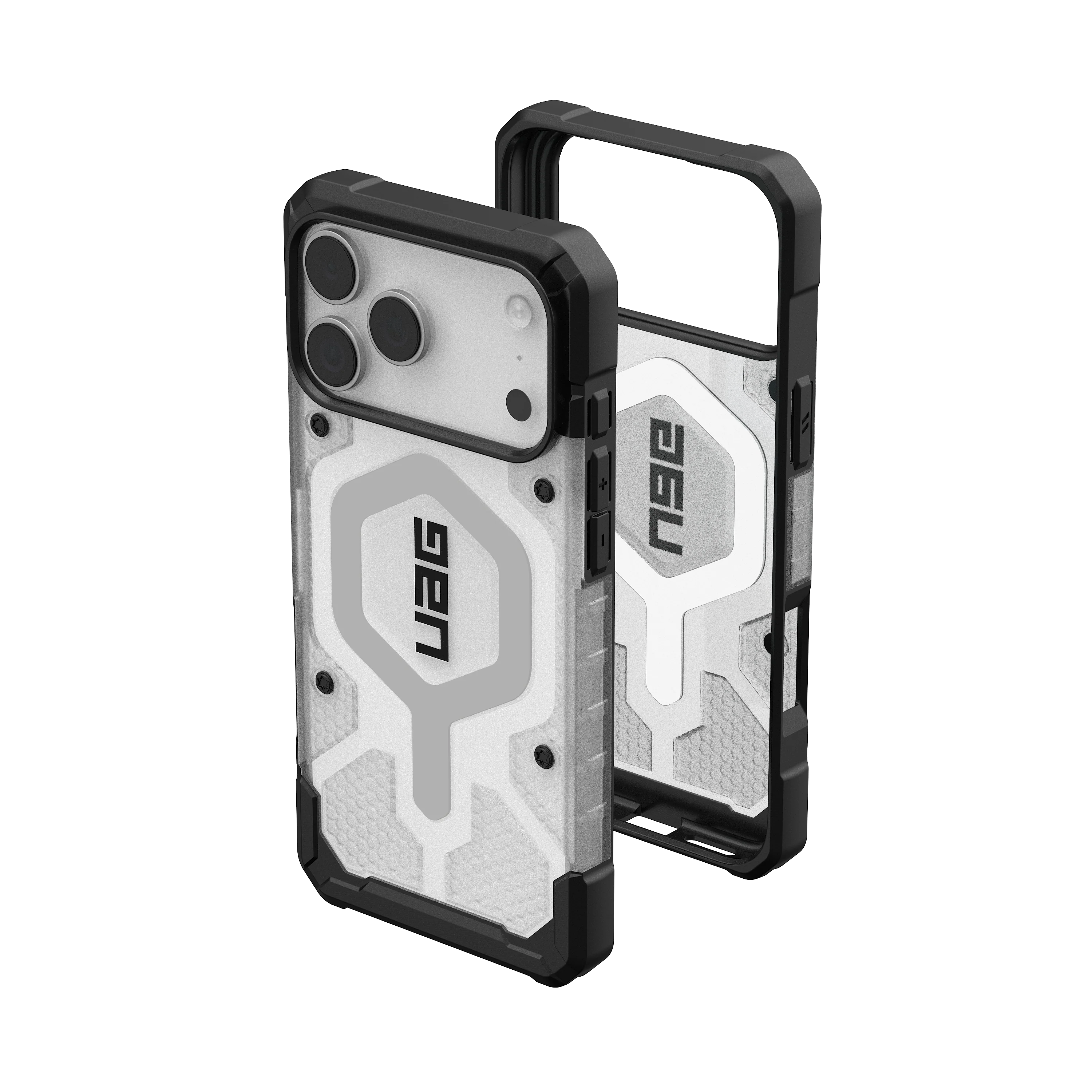 UAG iPhone 17 Pro Max Pathfinder Clear MagSafe - Ice/Silver - Image 4