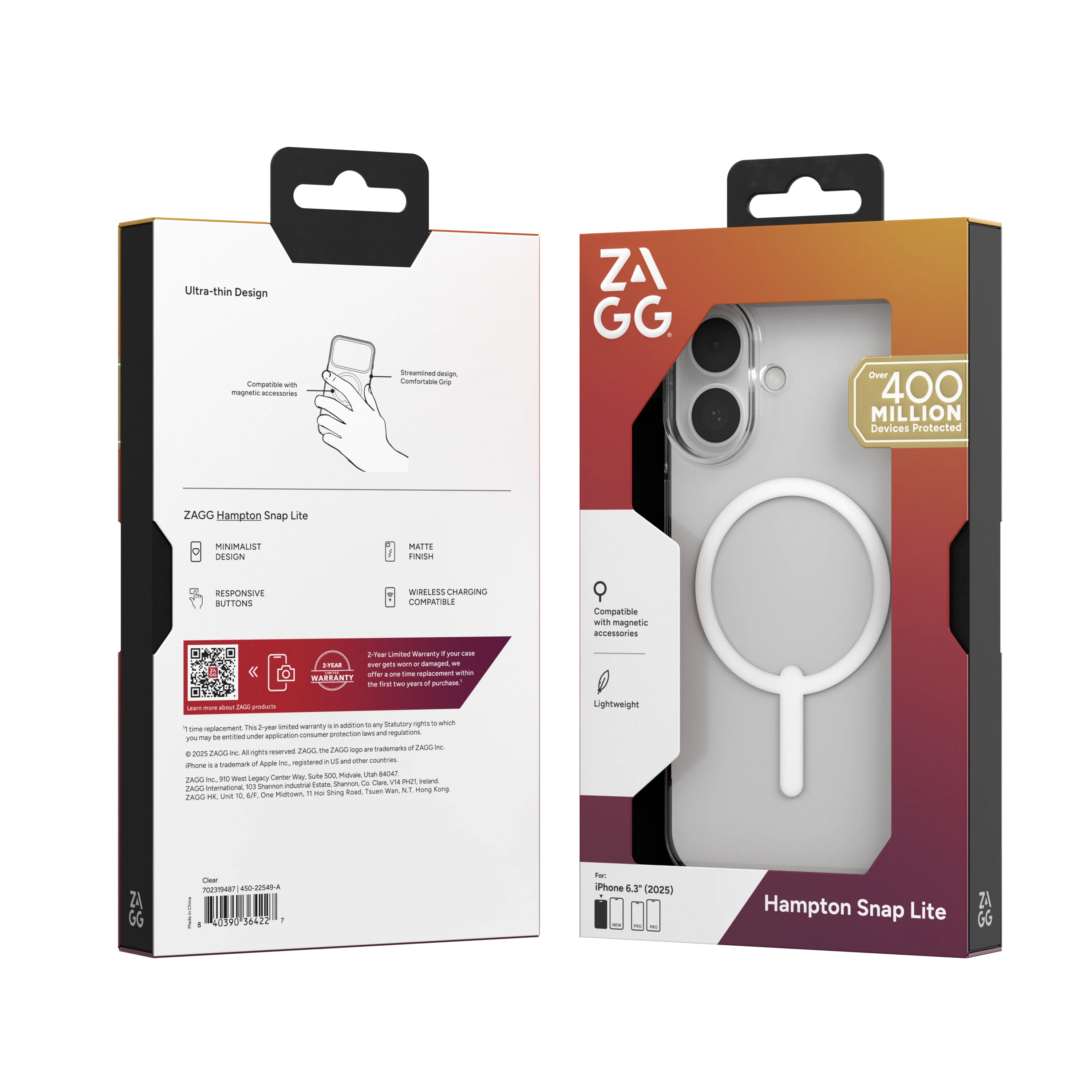 ZAGG-Cases-Essential Hampton Snap Lite iPhone 17 - Clear - Image 13