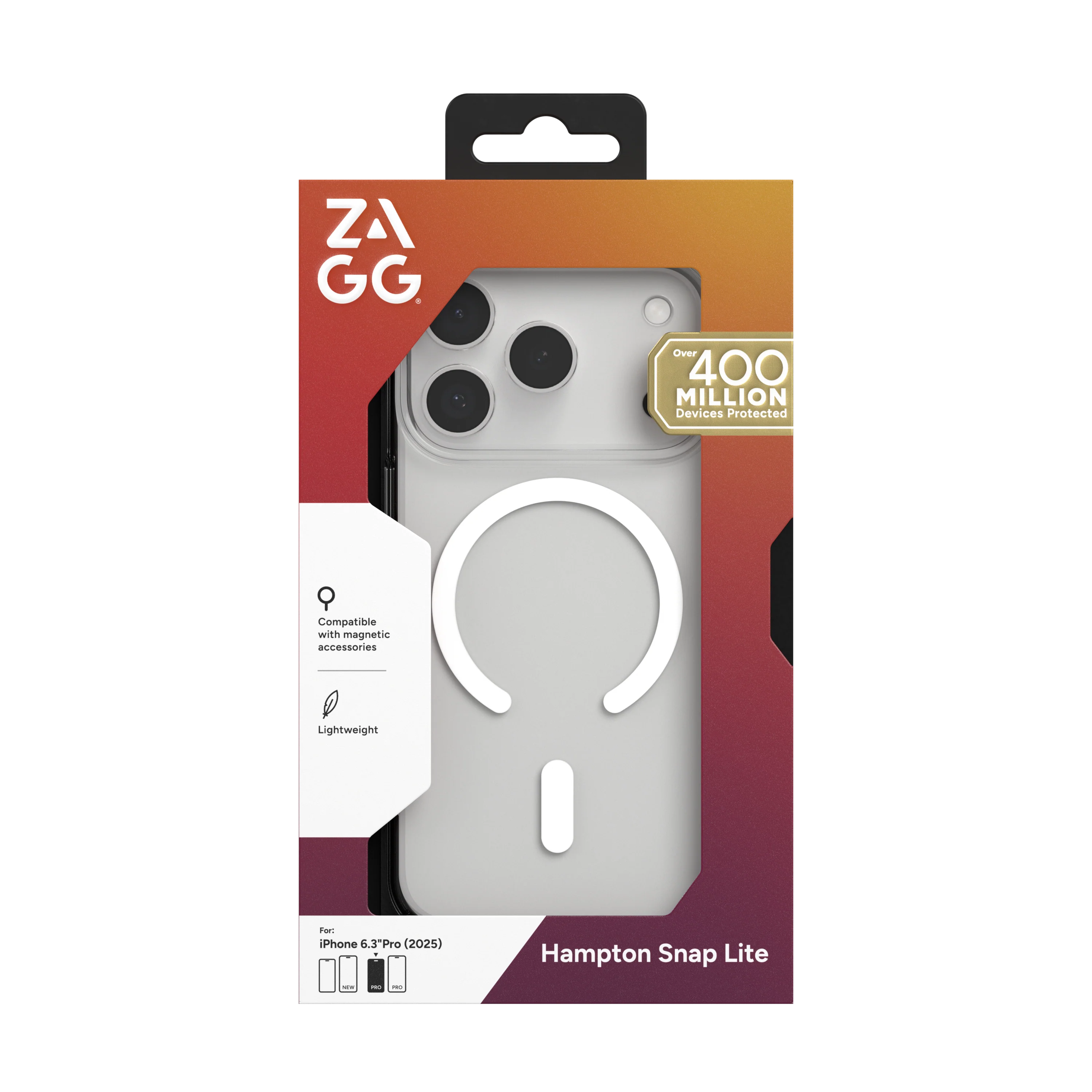 ZAGG-Cases-Essential Hampton Snap Lite iPhone 17 Pro Max - Clear - Image 13