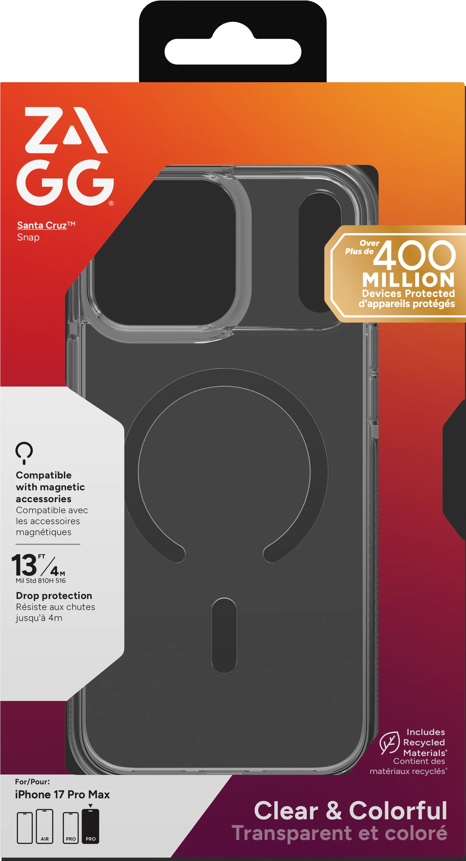 ZAGG Santa Cruz Snap Case iPhone 17 Pro Max - Jet Black - Image 2